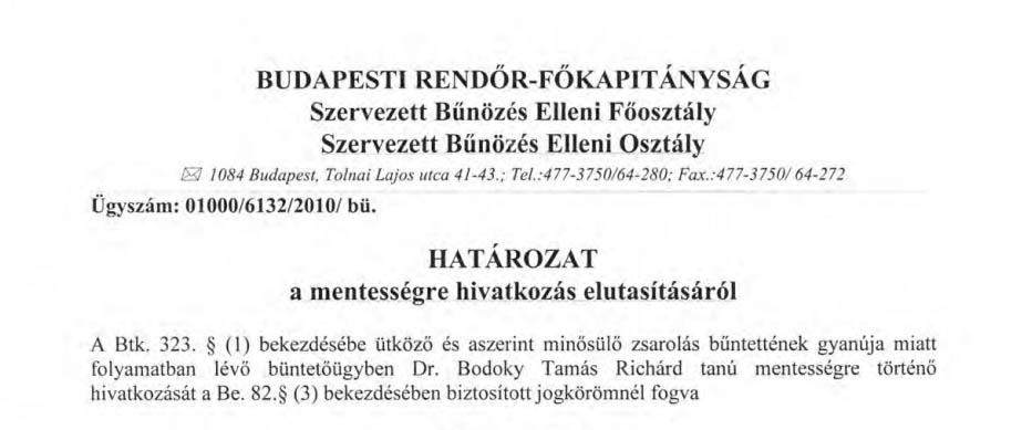 Confidentality of sources denied by Hungarian police - again