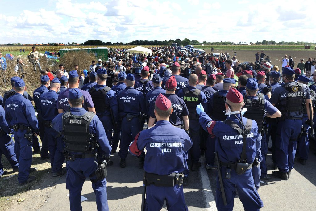 Illegális Bevándorlás Migránsok A Magyar Szerb Határnál