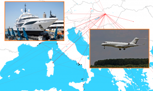 Idén nyáron Szardínián és Nápolyban is járt egyszerre az OE-LEM privát jet és a Seagull MRD szuperjacht