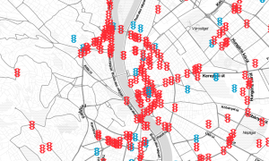 Térképre tettük az összes budapesti hangos gyalogos-jelzőlámpát, amelyek a vakokat és a gyengénlátókat segítik
