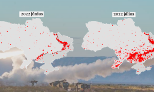 Az űrből is látszik: NASA-térképen mutatjuk, hogyan növekszik az ukrán tűzerő