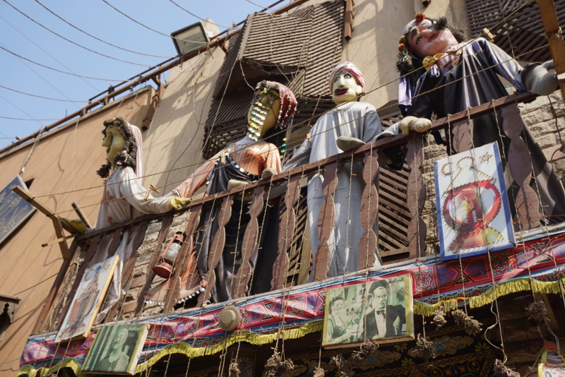 Rongybábuk egy teraszon Kairóban. Fotó: Sipos Zoltán 