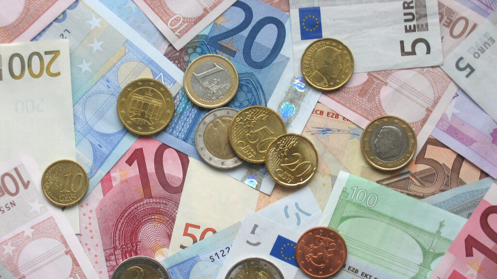 Euro Coins And Banknotes