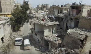Brutális drónvideó a szétlőtt szír nagyvárosról, Aleppóról