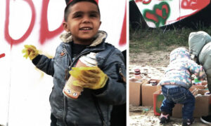 Menekültekkel festettek menekülteket üdvözlő graffitit Hamburgban