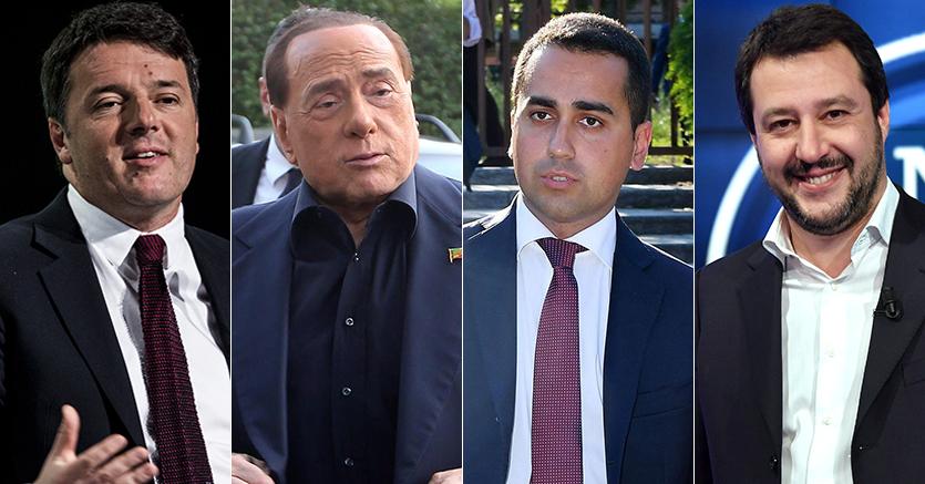 Renzi Berlusconi Dimaio Salvini Pari Sono