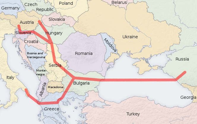 South Stream Map