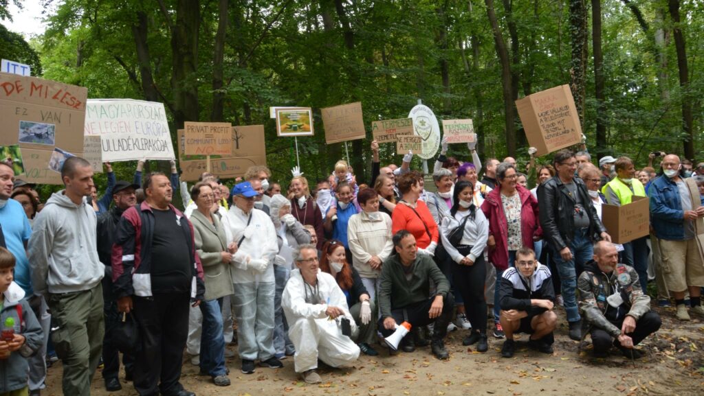 Cicahomok tiltakozás