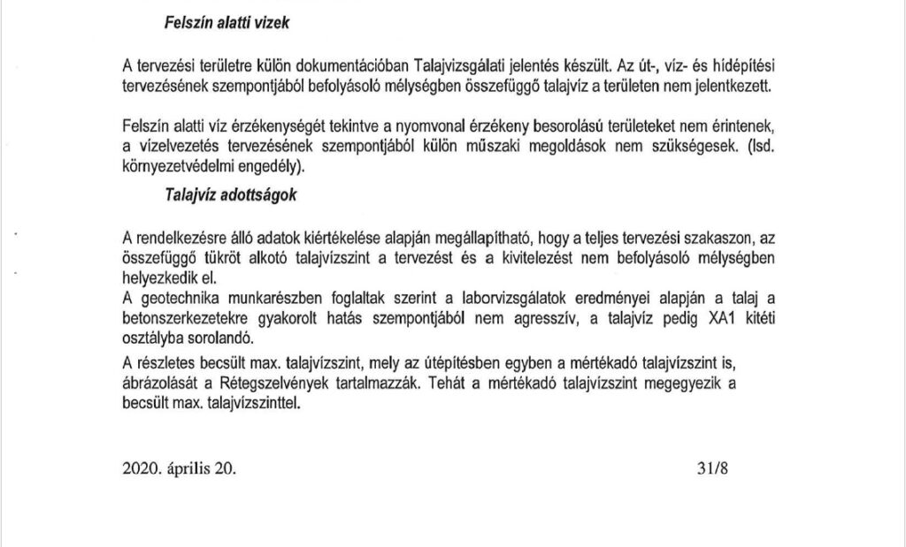 Vizepitesi terv reszlet