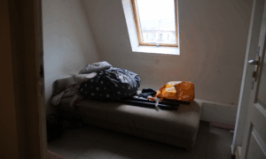 Kárpátaljai menekültek egy budafoki munkásszállón