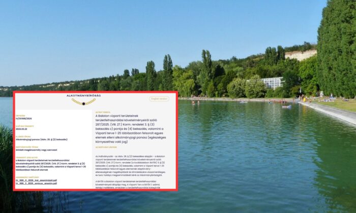 Alkotmánybírósághoz fordultak civilek a Balaton jövőjének védelmében