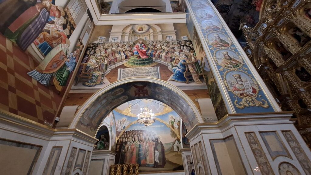 Falfestmény a Nagyboldogasszony-székesegyházban (Pecserszka Lavra, Kijiv), archív fotó: Makai József
