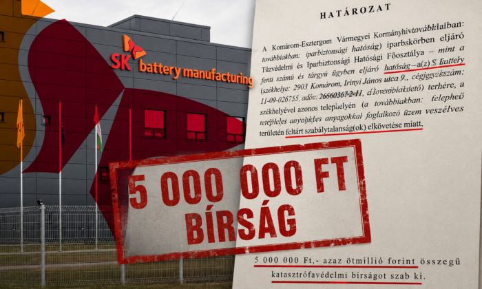 Újabb bírságokat kapott az egyik komáromi akkugyár, 7,4 millió forintot kell fizetnie